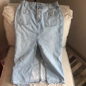 7forallmankind Long denim skirt